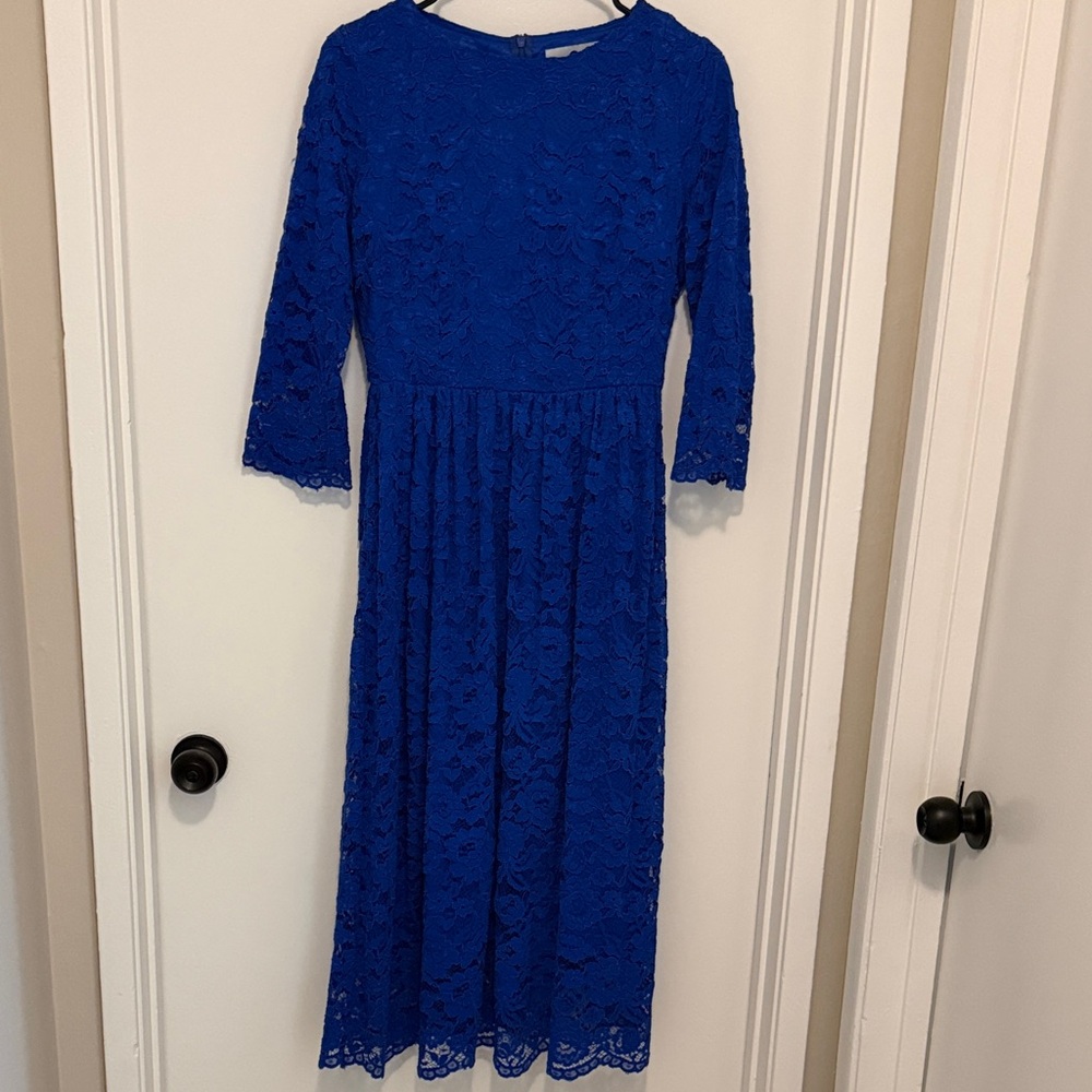 Dainty Jewells Royal Blue Lace Dress